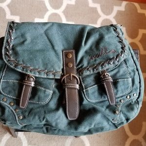O'Neill- Crossbody purse teal blue & brown